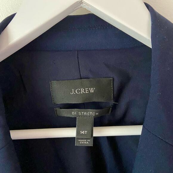 J. Crew Tollegno 1900 Navy Jacket Size 14T - Picture 5 of 9